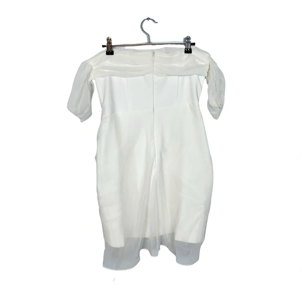 Likely Marley Bow Mini Dress in White